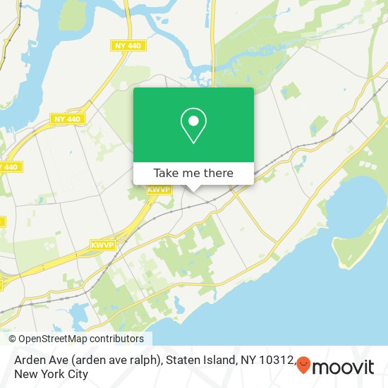 Mapa de Arden Ave (arden ave ralph), Staten Island, NY 10312