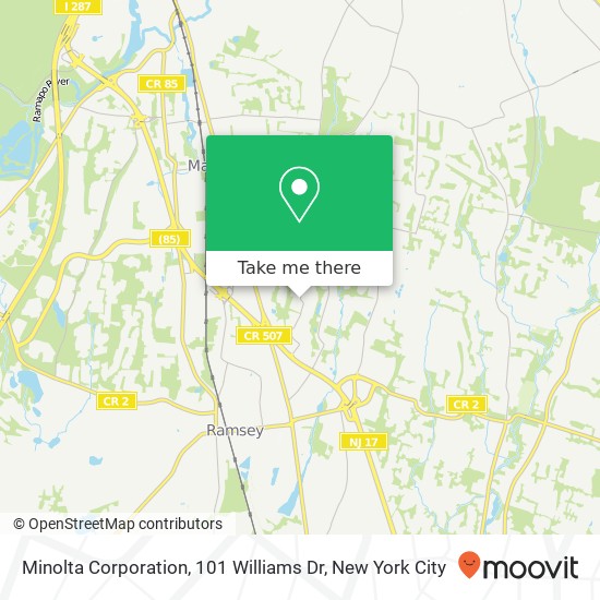 Mapa de Minolta Corporation, 101 Williams Dr