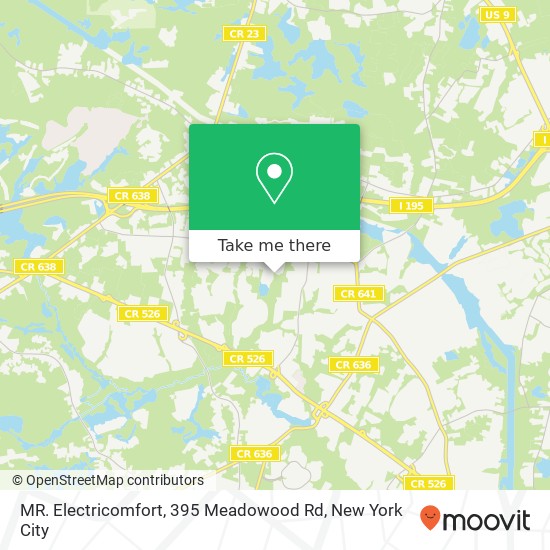 Mapa de MR. Electricomfort, 395 Meadowood Rd