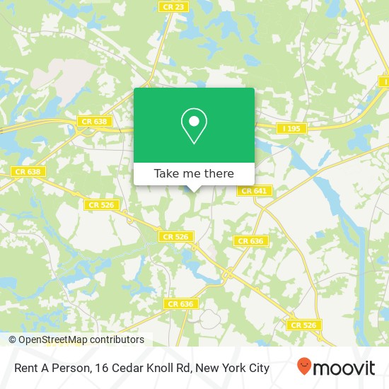 Mapa de Rent A Person, 16 Cedar Knoll Rd