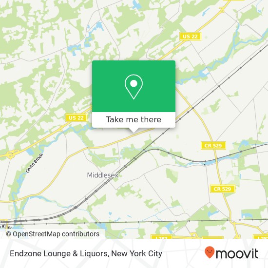 Mapa de Endzone Lounge & Liquors