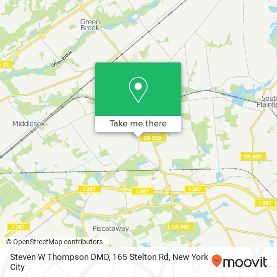 Steven W Thompson DMD, 165 Stelton Rd map