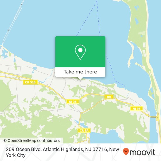 209 Ocean Blvd, Atlantic Highlands, NJ 07716 map