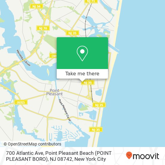 700 Atlantic Ave, Point Pleasant Beach (POINT PLEASANT BORO), NJ 08742 map