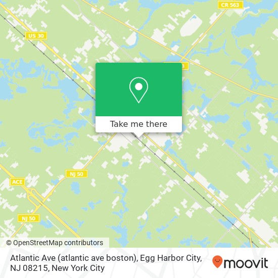 Atlantic Ave (atlantic ave boston), Egg Harbor City, NJ 08215 map