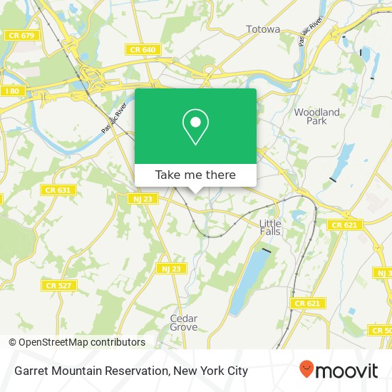 Mapa de Garret Mountain Reservation, 1 Park Ln