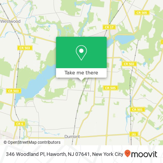 346 Woodland Pl, Haworth, NJ 07641 map