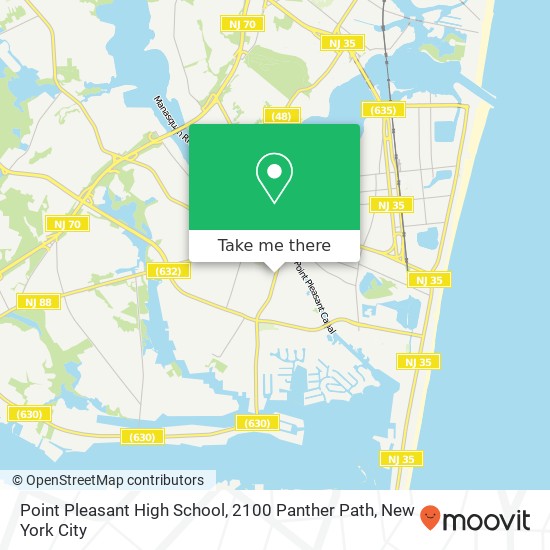 Mapa de Point Pleasant High School, 2100 Panther Path