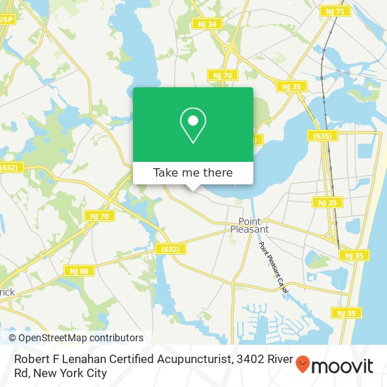 Mapa de Robert F Lenahan Certified Acupuncturist, 3402 River Rd