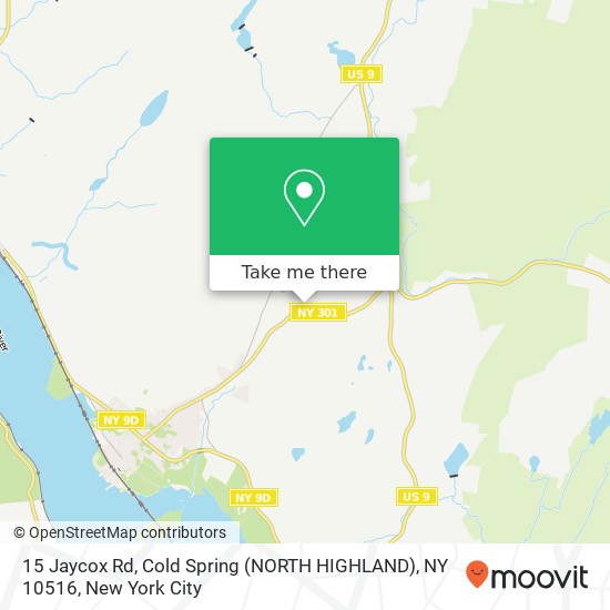 15 Jaycox Rd, Cold Spring (NORTH HIGHLAND), NY 10516 map