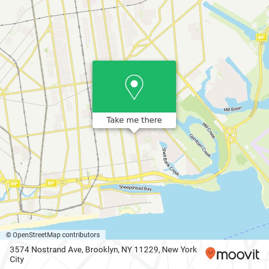 3574 Nostrand Ave, Brooklyn, NY 11229 map