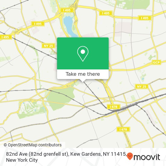 Mapa de 82nd Ave (82nd grenfell st), Kew Gardens, NY 11415