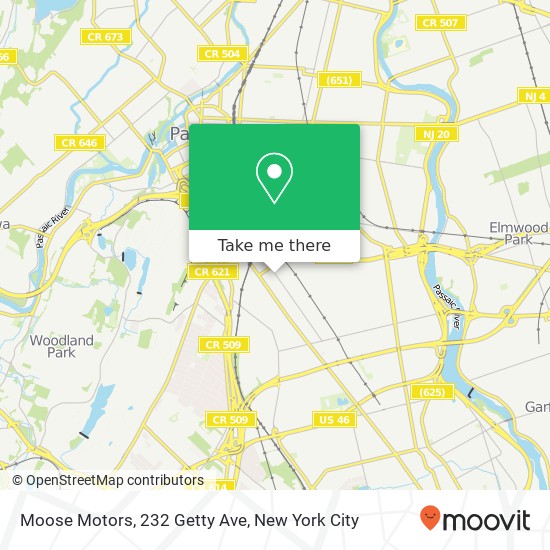 Mapa de Moose Motors, 232 Getty Ave