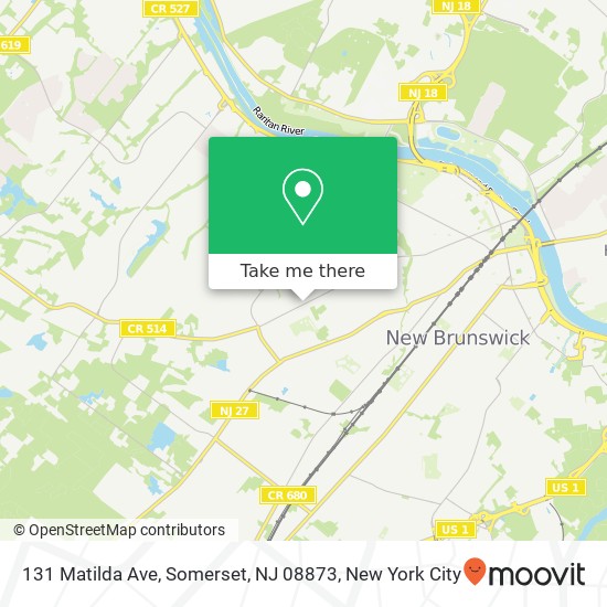 Mapa de 131 Matilda Ave, Somerset, NJ 08873
