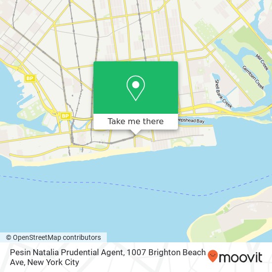 Pesin Natalia Prudential Agent, 1007 Brighton Beach Ave map