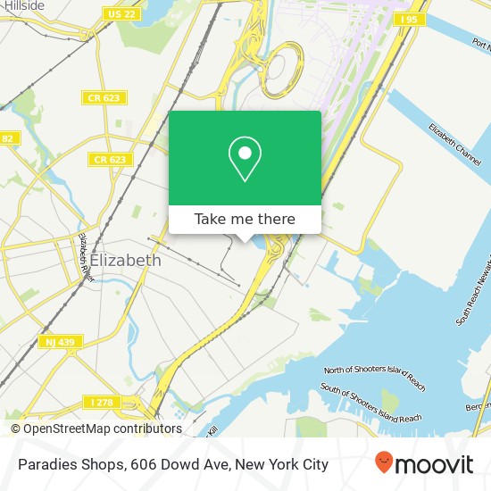 Mapa de Paradies Shops, 606 Dowd Ave