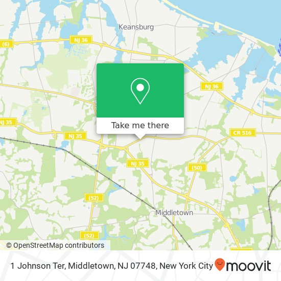 Mapa de 1 Johnson Ter, Middletown, NJ 07748