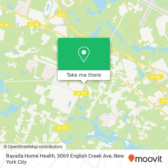 Mapa de Bayada Home Health, 3069 English Creek Ave