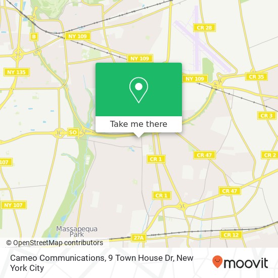 Mapa de Cameo Communications, 9 Town House Dr