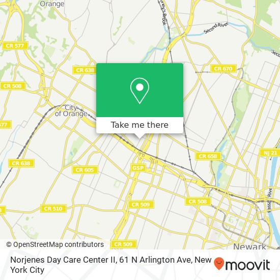 Mapa de Norjenes Day Care Center II, 61 N Arlington Ave