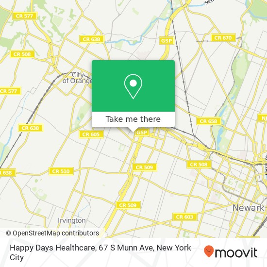 Mapa de Happy Days Healthcare, 67 S Munn Ave