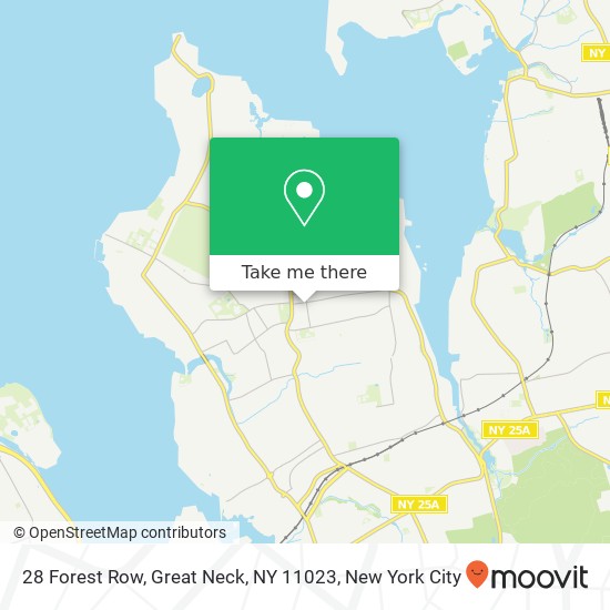 Mapa de 28 Forest Row, Great Neck, NY 11023
