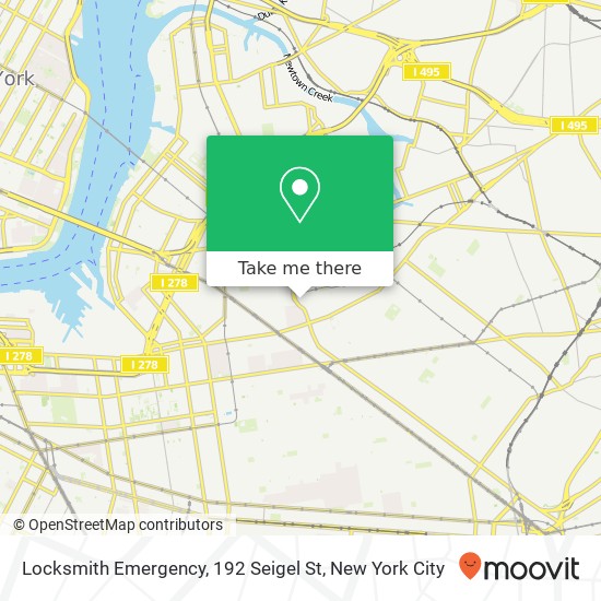 Locksmith Emergency, 192 Seigel St map