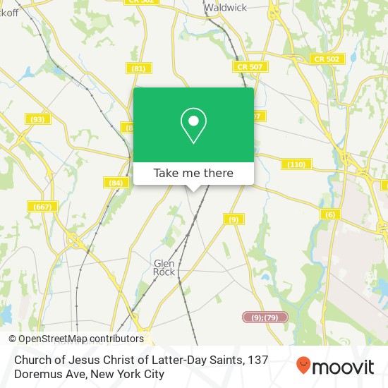 Mapa de Church of Jesus Christ of Latter-Day Saints, 137 Doremus Ave