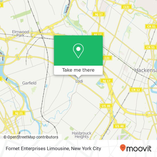 Mapa de Fornet Enterprises Limousine