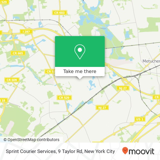 Mapa de Sprint Courier Services, 9 Taylor Rd