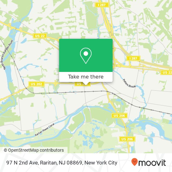 Mapa de 97 N 2nd Ave, Raritan, NJ 08869