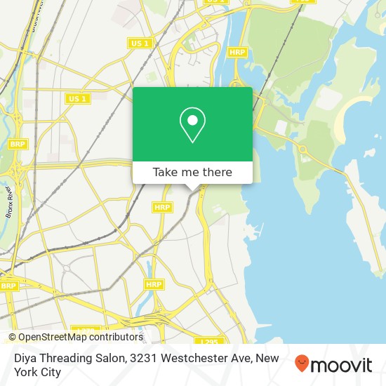 Mapa de Diya Threading Salon, 3231 Westchester Ave
