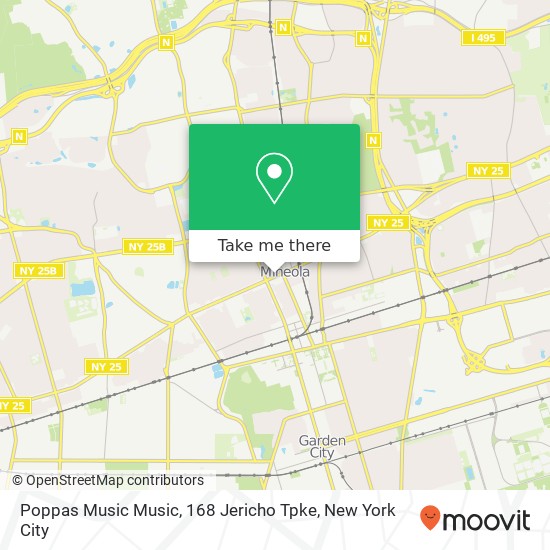 Poppas Music Music, 168 Jericho Tpke map