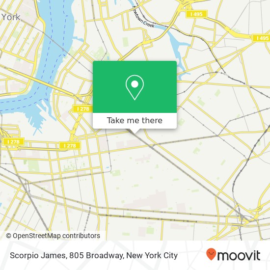 Scorpio James, 805 Broadway map