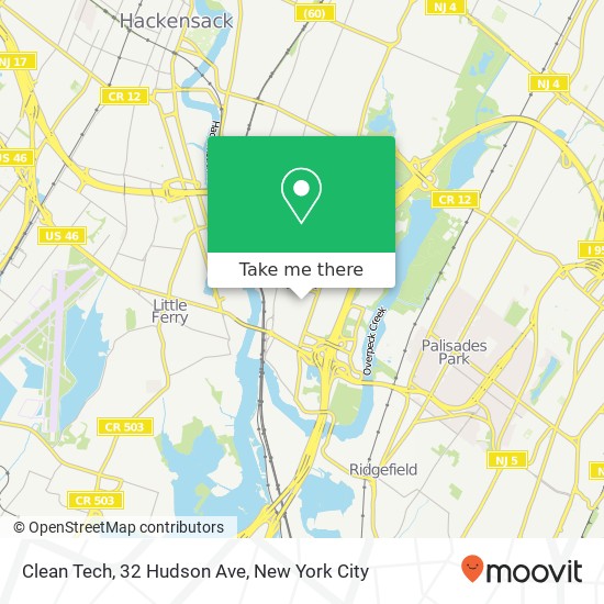 Clean Tech, 32 Hudson Ave map