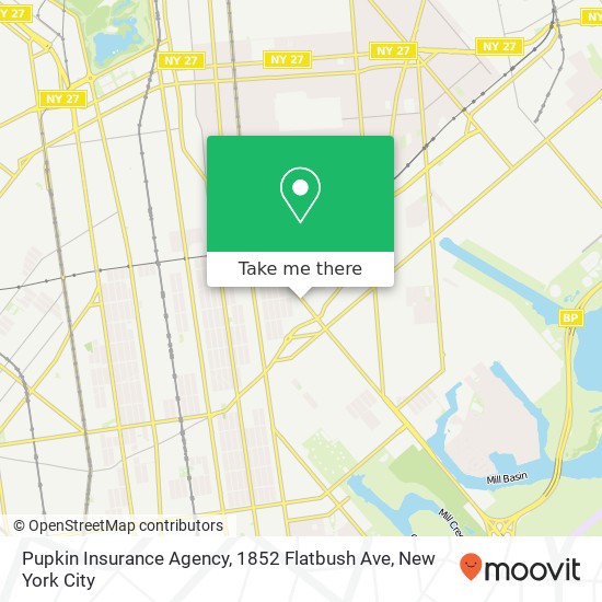 Pupkin Insurance Agency, 1852 Flatbush Ave map