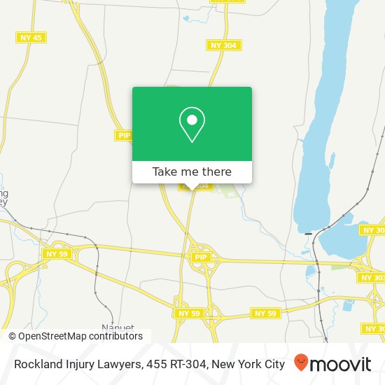 Mapa de Rockland Injury Lawyers, 455 RT-304