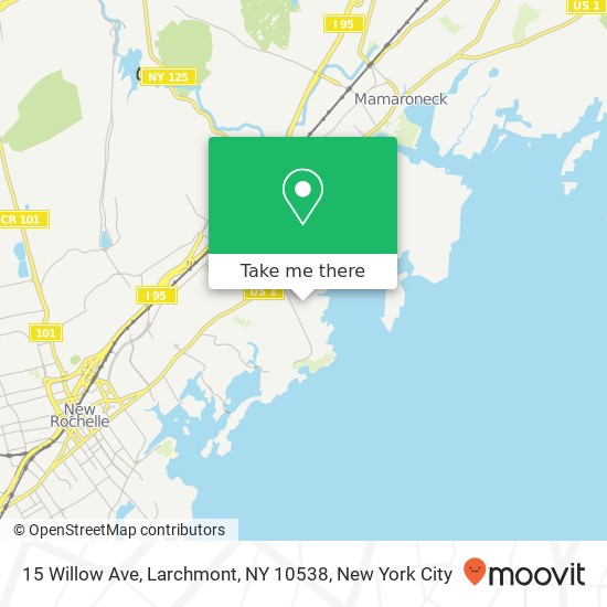 Mapa de 15 Willow Ave, Larchmont, NY 10538