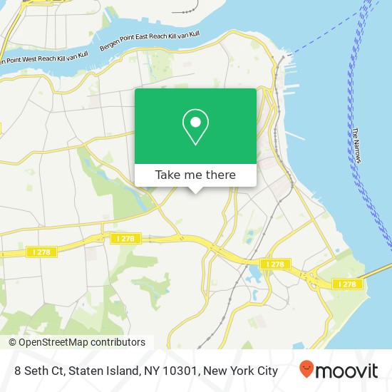 Mapa de 8 Seth Ct, Staten Island, NY 10301