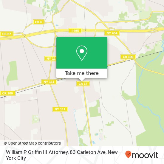 Mapa de William P Griffin III Attorney, 83 Carleton Ave