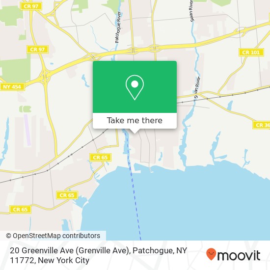 20 Greenville Ave (Grenville Ave), Patchogue, NY 11772 map