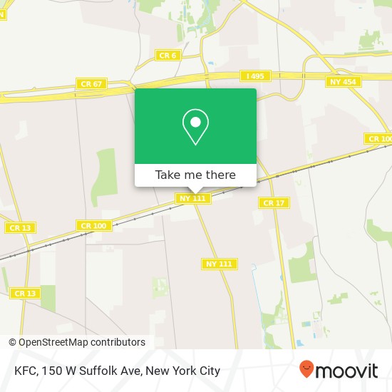 KFC, 150 W Suffolk Ave map