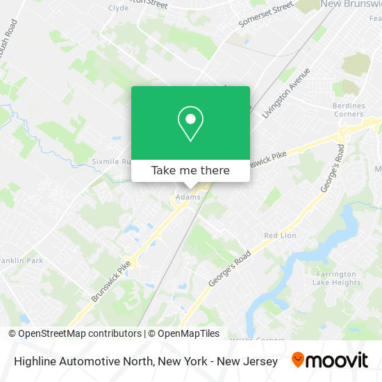 Mapa de Highline Automotive North