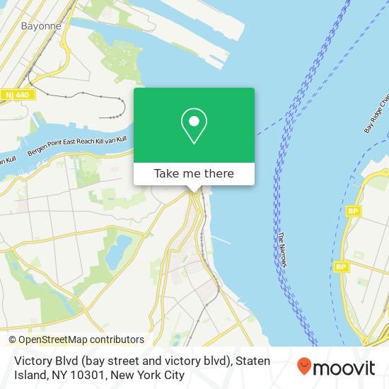 Mapa de Victory Blvd (bay street and victory blvd), Staten Island, NY 10301