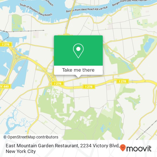 Mapa de East Mountain Garden Restaurant, 2234 Victory Blvd