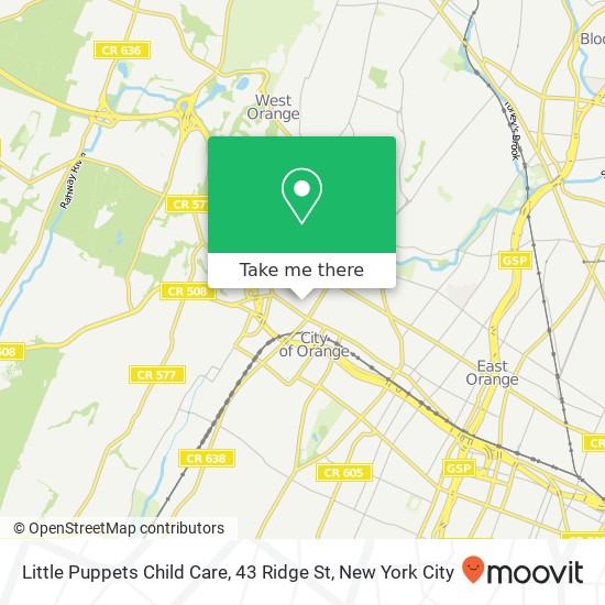 Mapa de Little Puppets Child Care, 43 Ridge St