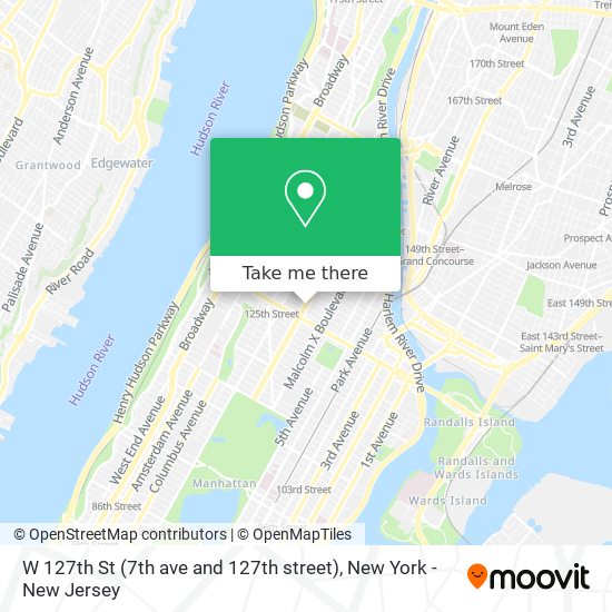 W 127th St (7th ave and 127th street) map