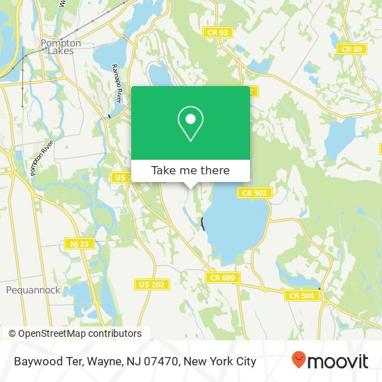 Mapa de Baywood Ter, Wayne, NJ 07470