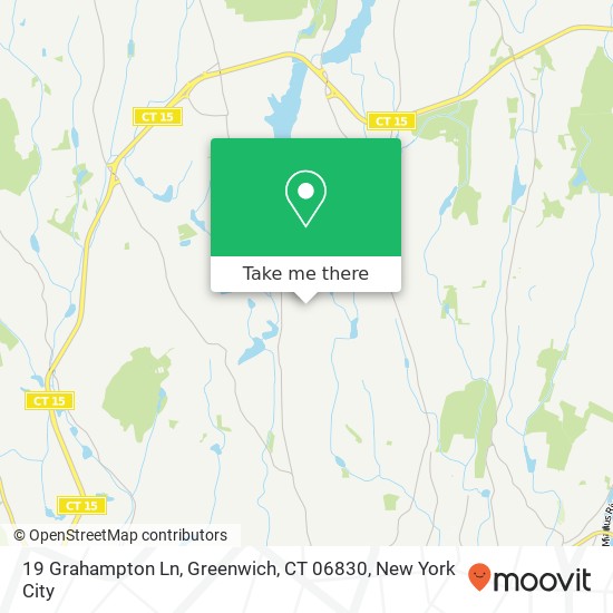 Mapa de 19 Grahampton Ln, Greenwich, CT 06830