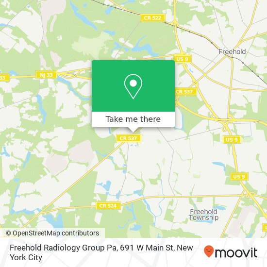 Freehold Radiology Group Pa, 691 W Main St map